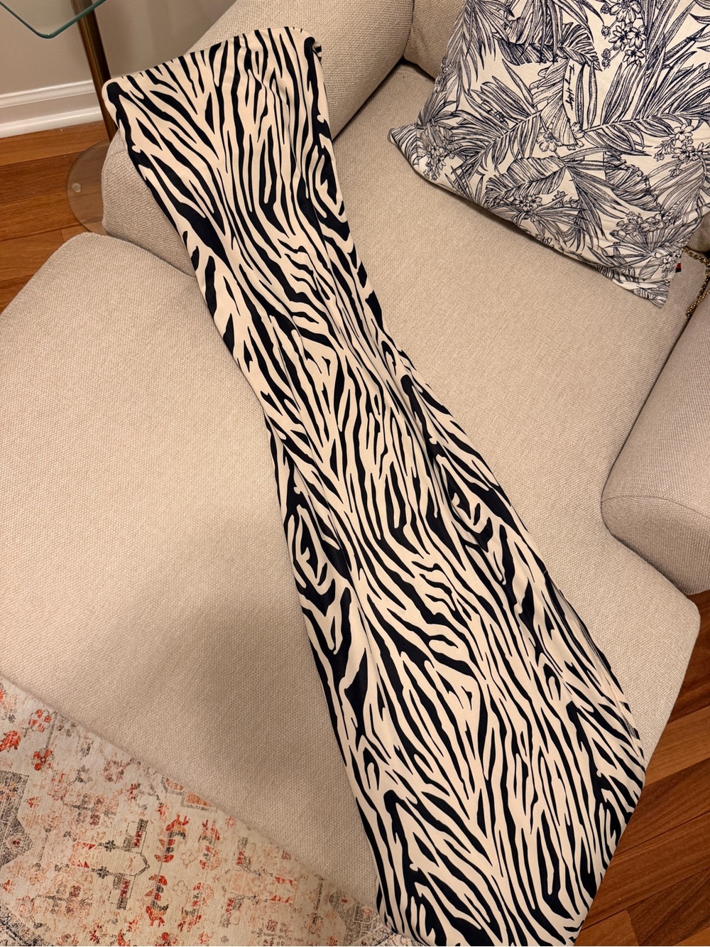 Zebra Print Bodycon Strapless Dress